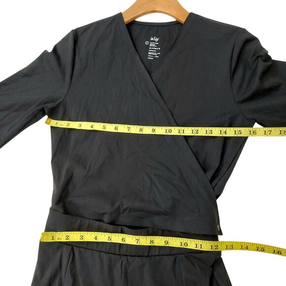 Aday Destination Jumpsuit Womens Small Black Stretch Comfort Activewear Slim Leg - Picture 10 of 13